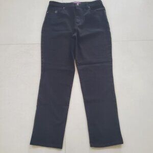 New Gloria Vanderbilt Amanda Cotton & Spandex Black 5 Pocket Jeans  size 12